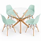 Comedor México (Mesa redonda vidrio pata cruz + Silla eames classic) - Miniatura 4