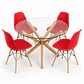 Comedor México (Mesa redonda vidrio pata cruz + Silla eames classic) - Miniatura 5