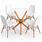 Comedor Estonia (Mesa redonda vidrio pata cruz + Silla Buckle) - Miniatura 2