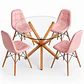 Comedor Estonia (Mesa redonda vidrio pata cruz + Silla Buckle) - Miniatura 4