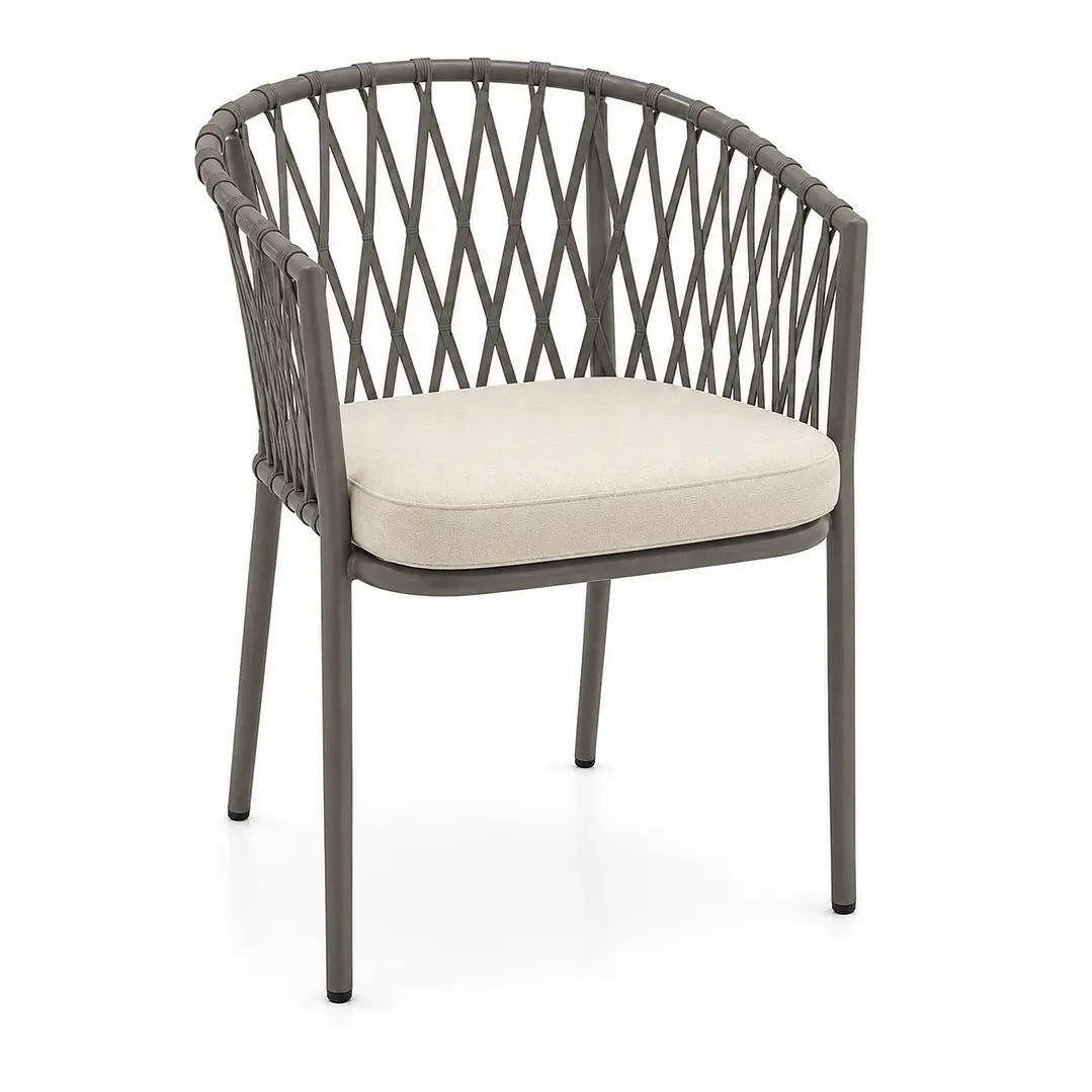 Silla de Terraza Trame - Aluminio y Cuerda 1