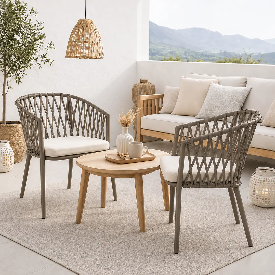 Silla de Terraza Trame - Aluminio y Cuerda 2