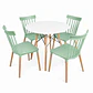 Comedor Letonia (Mesa Melamina redonda blanca + 4 Sillas Windsor) - Miniatura 5
