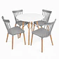 Comedor Letonia (Mesa Melamina redonda blanca + 4 Sillas Windsor) - Miniatura 6