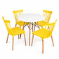 Comedor Letonia (Mesa Melamina redonda blanca + 4 Sillas Windsor) - Miniatura 7