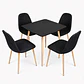 Comedor Atenas (Mesa cuadrada 80x80 + 4 Silla Scoop) - Miniatura 1