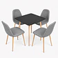 Comedor Atenas (Mesa cuadrada 80x80 + 4 Silla Scoop) - Miniatura 2