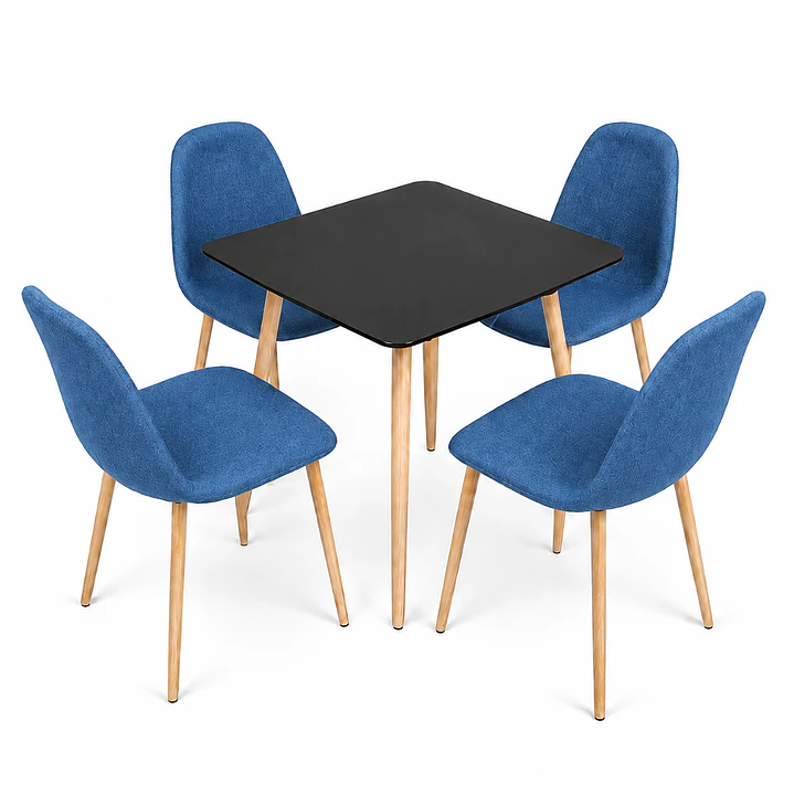 Comedor Atenas (Mesa cuadrada 80x80 + 4 Silla Scoop) 3