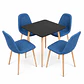 Comedor Atenas (Mesa cuadrada 80x80 + 4 Silla Scoop) - Miniatura 3