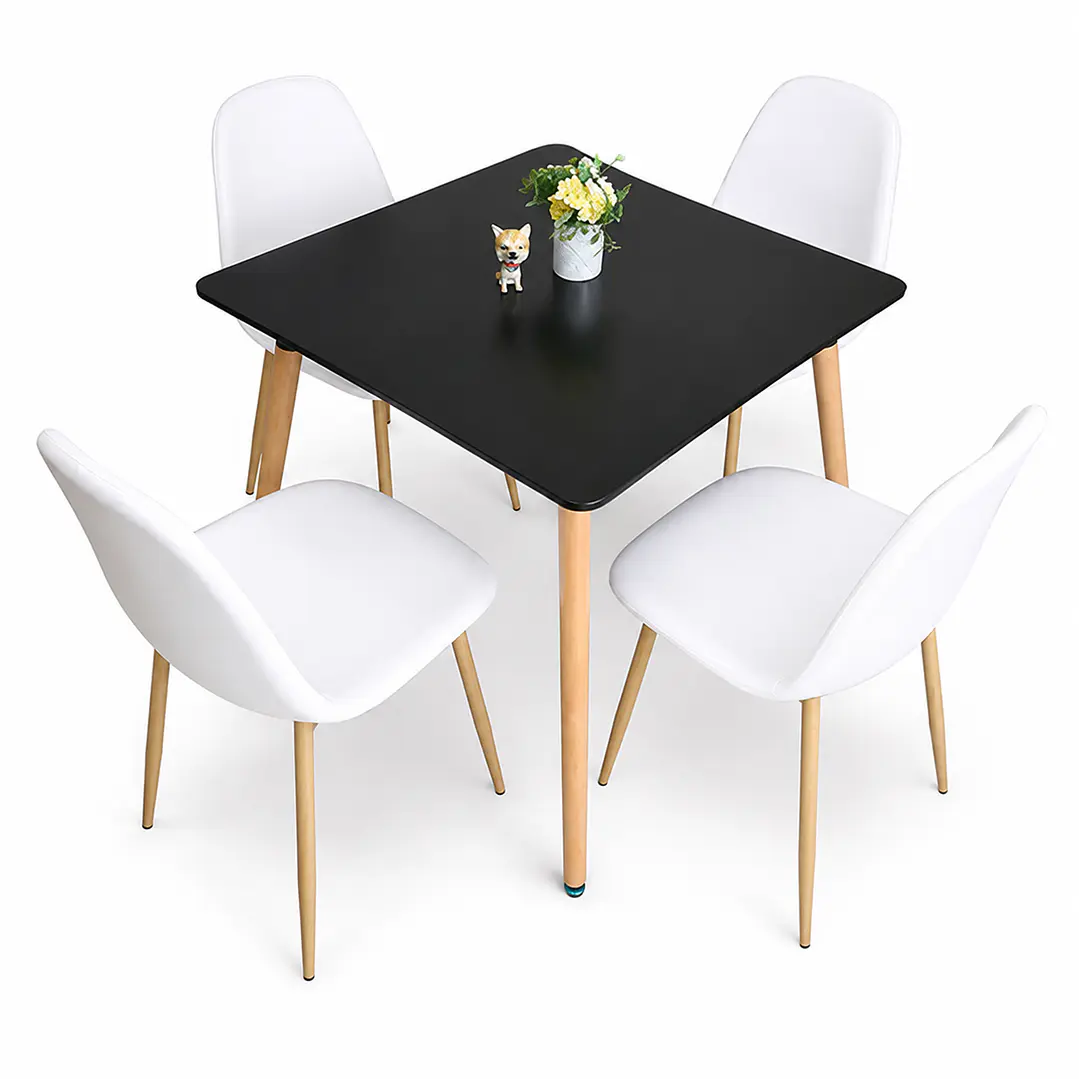 Comedor Atenas (Mesa cuadrada 80x80 + 4 Silla Scoop) 4