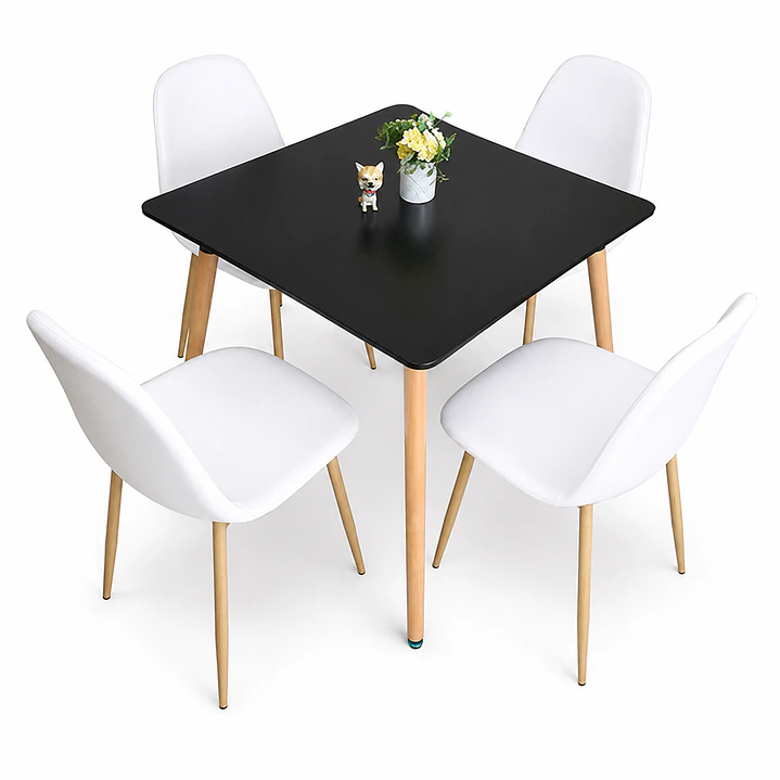 Comedor Atenas (Mesa cuadrada 80x80 + 4 Silla Scoop) 4