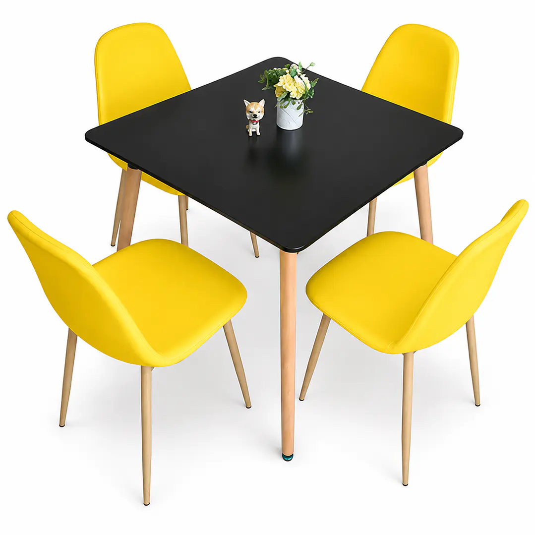 Comedor Atenas (Mesa cuadrada 80x80 + 4 Silla Scoop) 5