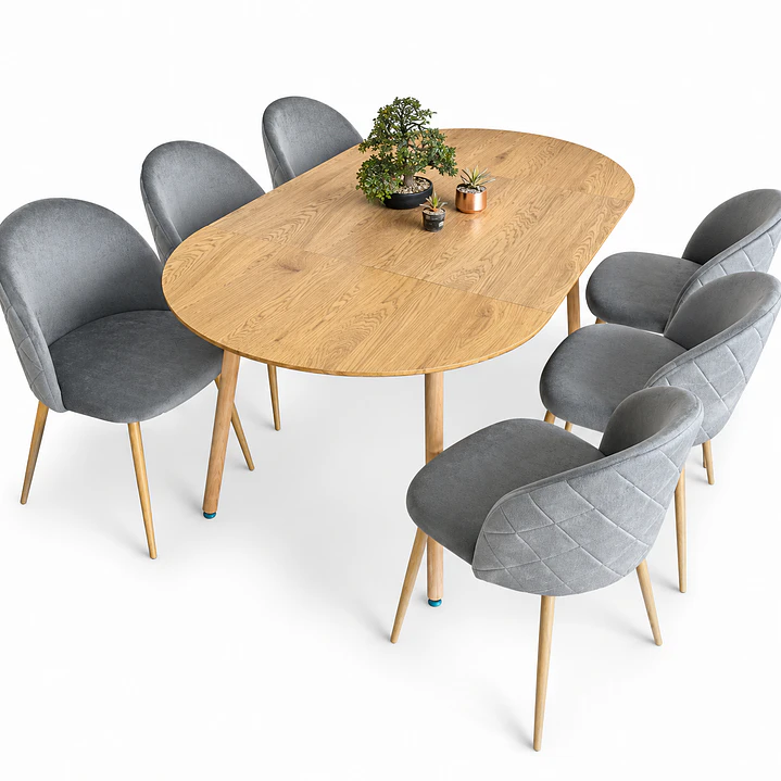 Comedor Budapest (Mesa extensible + Silla bread madera) 8