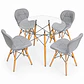 Comedor Italia (Mesa Redonda Vidrio + 4 Sillas Radar) - Miniatura 3