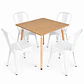 Comedor Montañita (Mesa 80x80 Wood + 4 Sillas Tolix) - Miniatura 2
