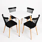 Comedor Atalanta (Mesa Melamina cuadrada blanca + 4 Sillas Windsor) - Miniatura 2