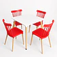 Comedor Atalanta (Mesa Melamina cuadrada blanca + 4 Sillas Windsor) - Miniatura 3