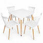 Comedor Atalanta (Mesa Melamina cuadrada blanca + 4 Sillas Windsor) - Miniatura 4