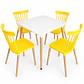 Comedor Atalanta (Mesa Melamina cuadrada blanca + 4 Sillas Windsor) - Miniatura 5