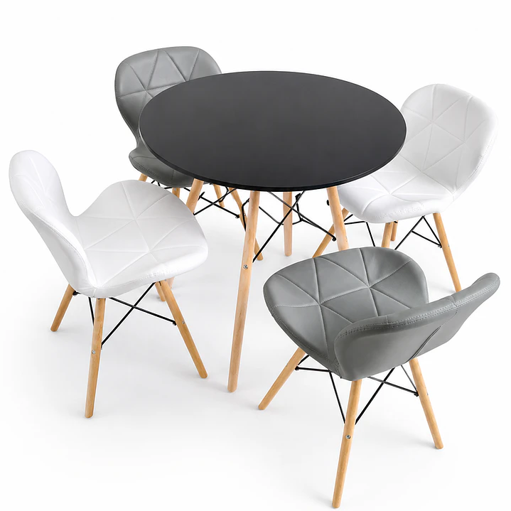 Comedor Everan (2 Sillas radar blancas + 2 Sillas radar a elección)  1