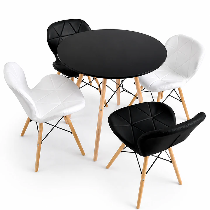 Comedor Everan (2 Sillas radar blancas + 2 Sillas radar a elección)  2
