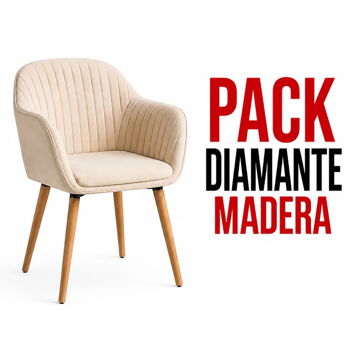 PACK Butaca Diamante madera (2 unidades) 1