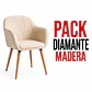 PACK Butaca Diamante madera (2 unidades) - Miniatura 1