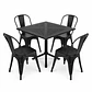 Comedor Nepal (Mesa cuadrada polipropileno + 4 sillas tolix)  - Miniatura 1