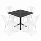 Comedor Nepal (Mesa cuadrada polipropileno + 4 sillas tolix)  - Miniatura 2