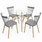 Comedor Heidi (Mesa redonda Vidrio + 4 Sillas Windsor)  - Miniatura 4