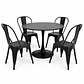 Comedor Resto (Mesa Tulip negra + 4 Sillas Tolix) - Miniatura 1