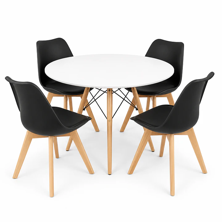 Comedor Guatemala (Mesa Eames redonda  + 4 Silla Oak) 1