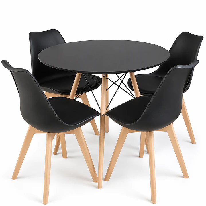 Comedor Guatemala (Mesa Eames redonda  + 4 Silla Oak) 2
