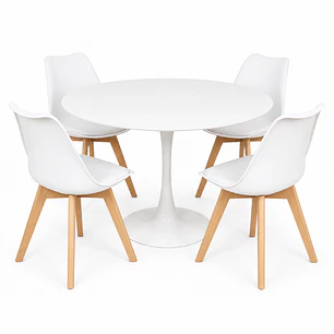 Comedor Colombia (MesaTulip + Silla Oak)