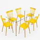 Comedor Madrid (Mesa vidrio 120x80 + silla windsor) - Miniatura 1
