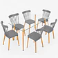 Comedor Madrid (Mesa vidrio 120x80 + silla windsor) - Miniatura 2