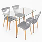 Comedor Madrid (Mesa vidrio 120x80 + silla windsor) - Miniatura 8