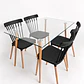 Comedor Madrid (Mesa vidrio 120x80 + silla windsor) - Miniatura 10