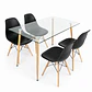 Comedor Glass classic (Mesa rectangular vidrio 120x80 + silla eames) - Miniatura 1
