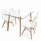 Comedor Glass classic (Mesa rectangular vidrio 120x80 + silla eames) - Miniatura 2