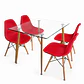 Comedor Glass classic (Mesa rectangular vidrio 120x80 + silla eames) - Miniatura 3