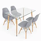 Comedor Glass classic (Mesa rectangular vidrio 120x80 + silla eames) - Miniatura 4