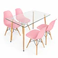 Comedor Glass classic (Mesa rectangular vidrio 120x80 + silla eames) - Miniatura 5