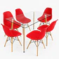 Comedor Glass classic (Mesa rectangular vidrio 120x80 + silla eames) - Miniatura 9
