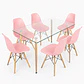 Comedor Glass classic (Mesa rectangular vidrio 120x80 + silla eames) - Miniatura 11