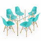 Comedor Glass classic (Mesa rectangular vidrio 120x80 + silla eames) - Miniatura 12