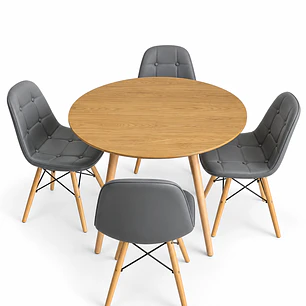 Comedor Tirana (Mesa Extensible + Sillas Buckle)