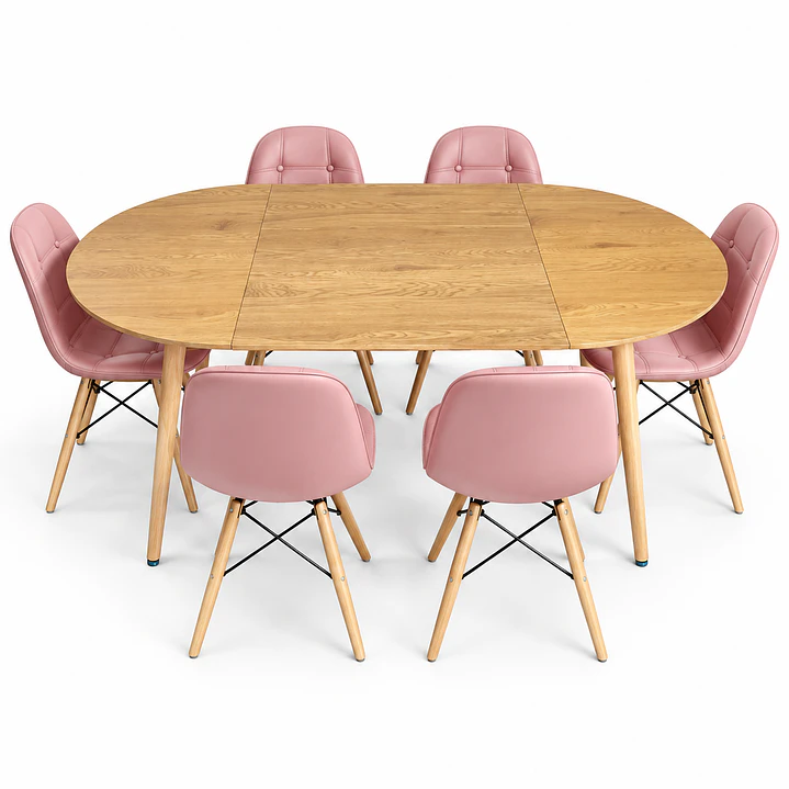 Comedor Tirana (Mesa Extensible + Sillas Buckle) 6