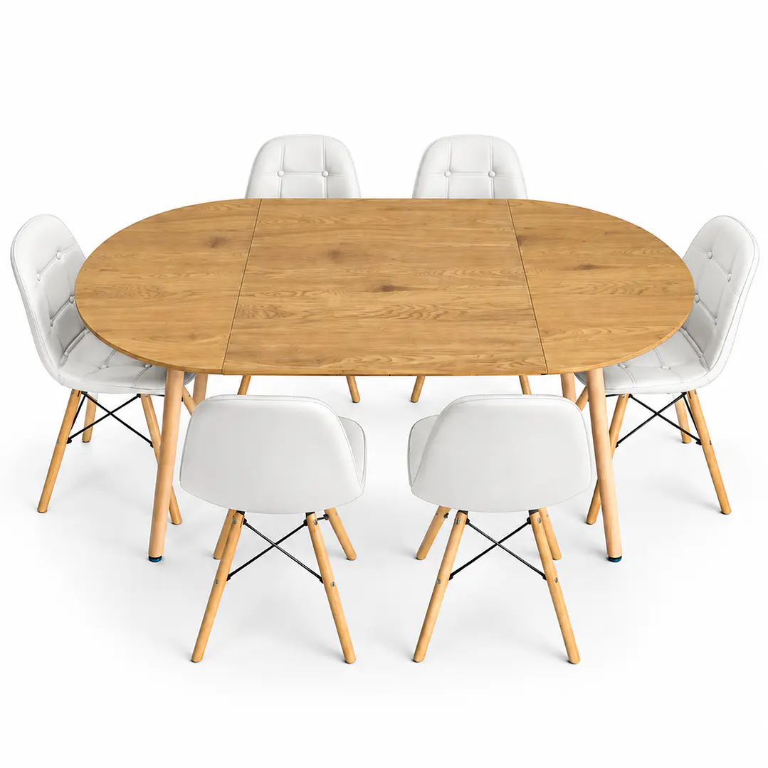 Comedor Tirana (Mesa Extensible + Sillas Buckle) 8