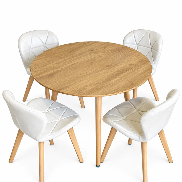 Comedor Nápoles (Mesa Extensible Wood + Silla Velvet Radar) 1